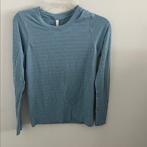 Lululemon Athletica Perforated Blue Top